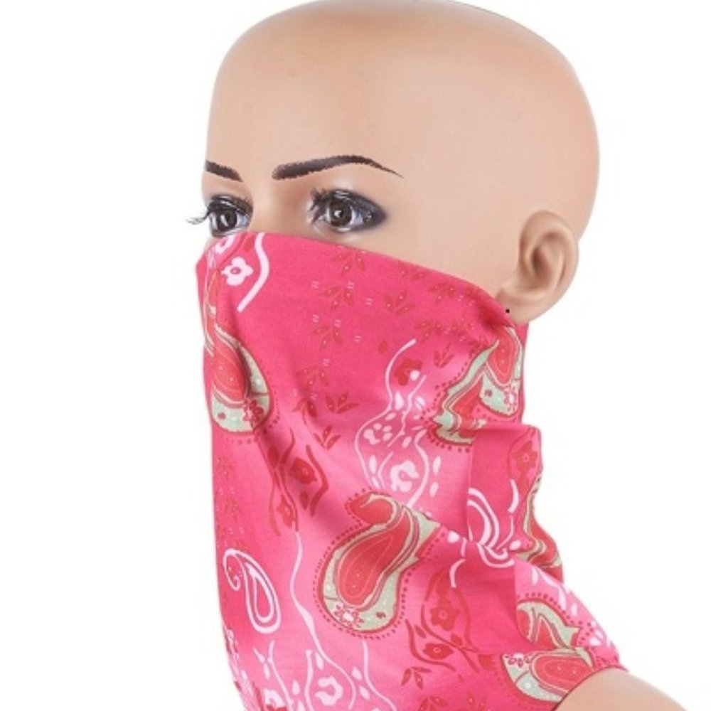 2 Pack - New Hot Stretchy Scarf Strawberry Outdoor Workout Neck Gaiter - Picture 4 of 5